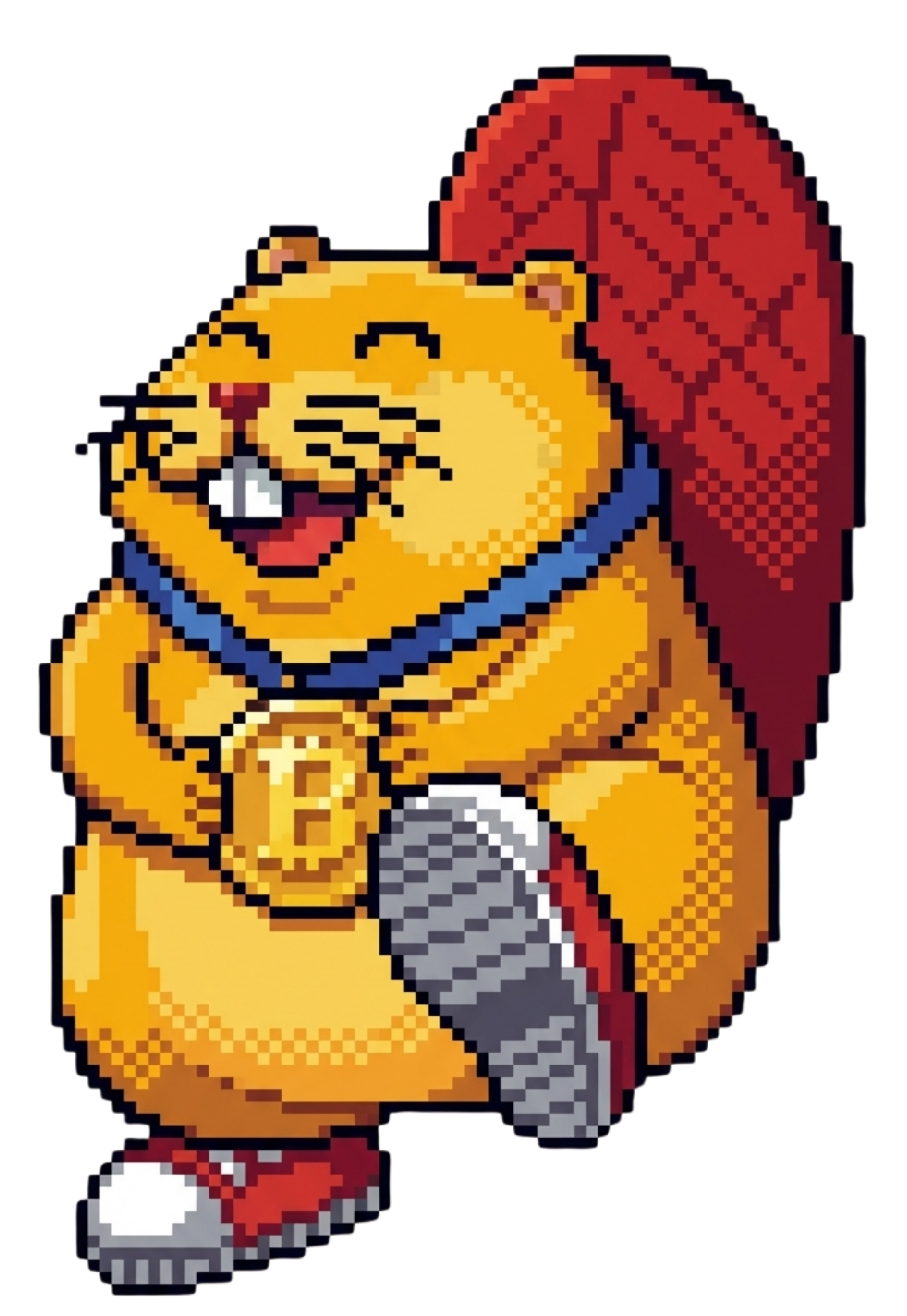 Castor Bebras comemorando com uma medalha